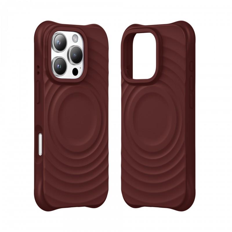 Liquid Silicone MagSafe Phone Case IPhone 17 Pro With Wave Texture Full Coverage Anti-Scratch Shockproof