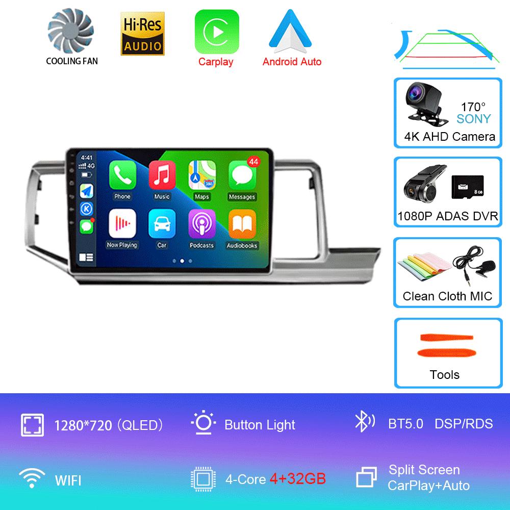 For Honda Stepwgn RHD 2009 - 2015 Android 14 Car Radio GPS Navi Multimedia Video Player Stereo Carplay Auto QLED DSP 2din DVD