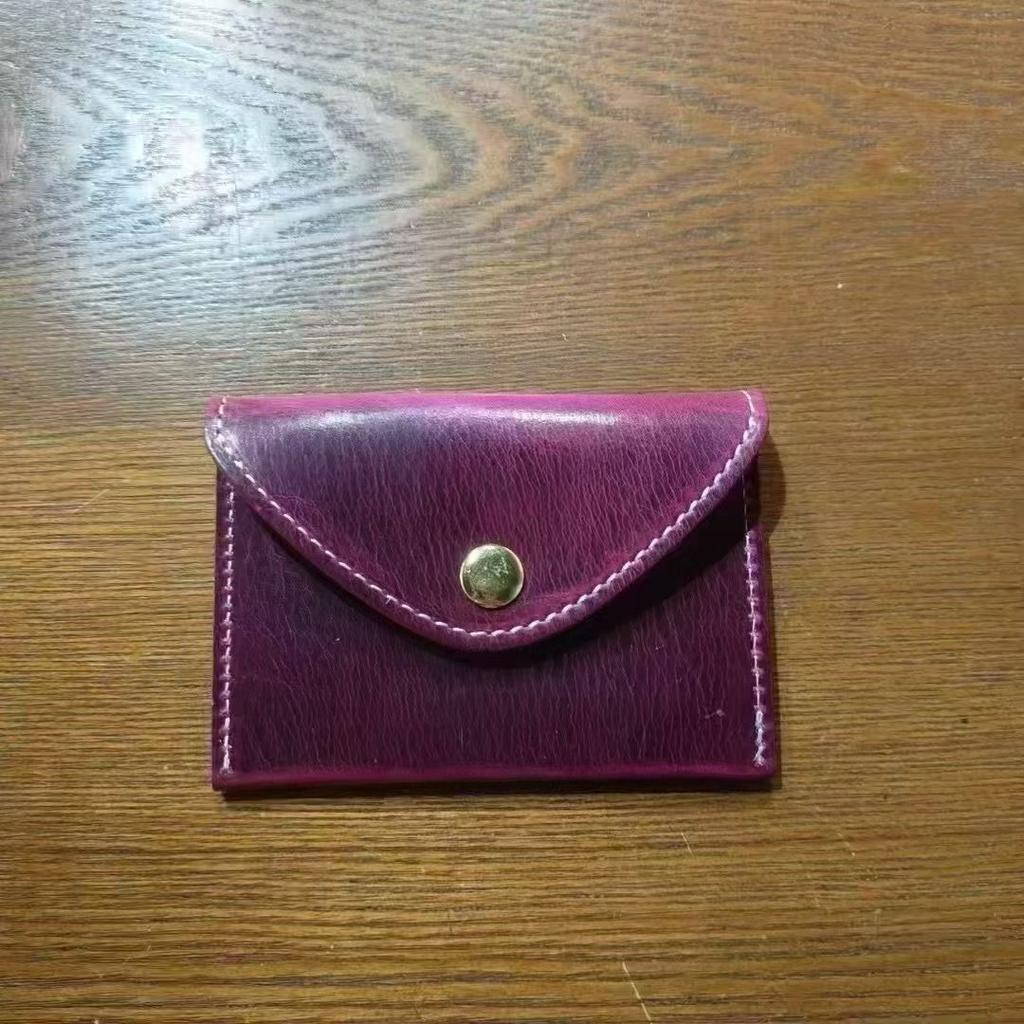 Mendy Card Holder Mini Coin Purse for Women and Men Designer Vintage Genuine Leather Snap Closure Small Pouch for Daily Use
