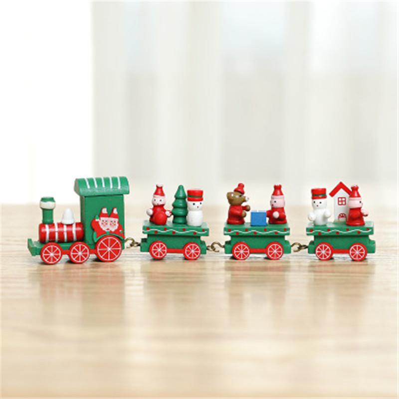 Train Wooden Ornament Christmas Merry Christmas Decorations For Home Gift Santa Claus Happy New Year