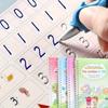 [Faddishdeal] Четыре волшебные прописи, Волшебные прописи каллиграфии, которые можно использовать повторно, Прописи для обводки (4 Книги + 1 Ручка + 8 Стержней)
