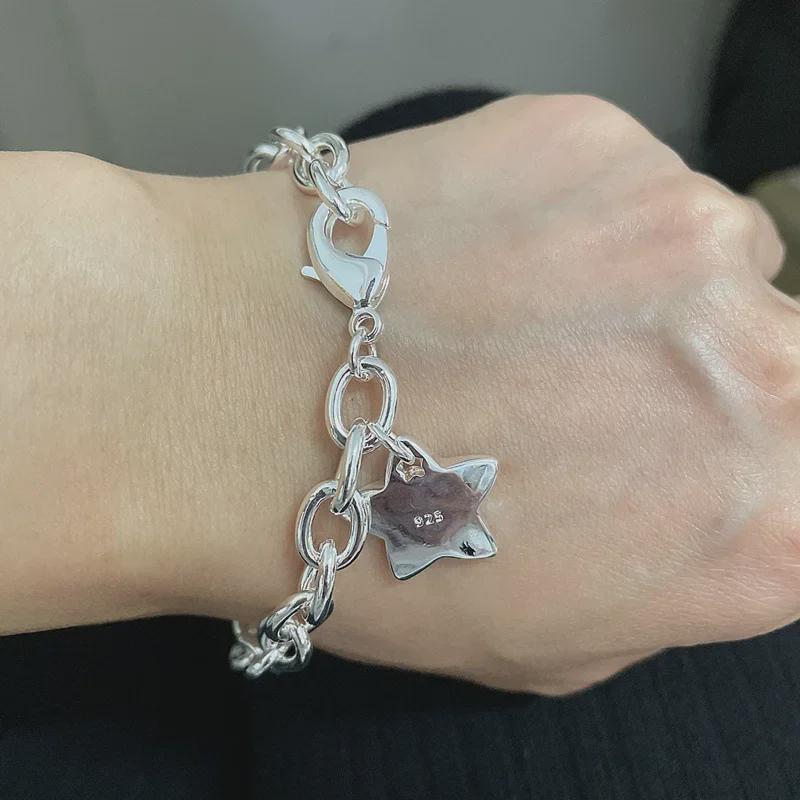 Браслет с пряжкой Lucky Star Shrimp, посеребренный 925 пробы