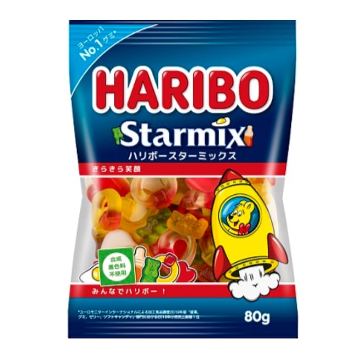 Haribo набор из 8 видов Star Happy Gold Mixed Happy Sour Sour x 1 каждого В комплекте с оригинальным полотенцем (Грейпфрут, Микс, Персик, Кола, Медведь, Кислый, Кола, Марио) (8