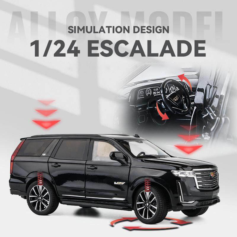 1:24 Cadillac Escalade SUV Alloy Model Car Toy Diecast Metal Casting Pull Back Sound and Light Car Toys For Collection Vehicle