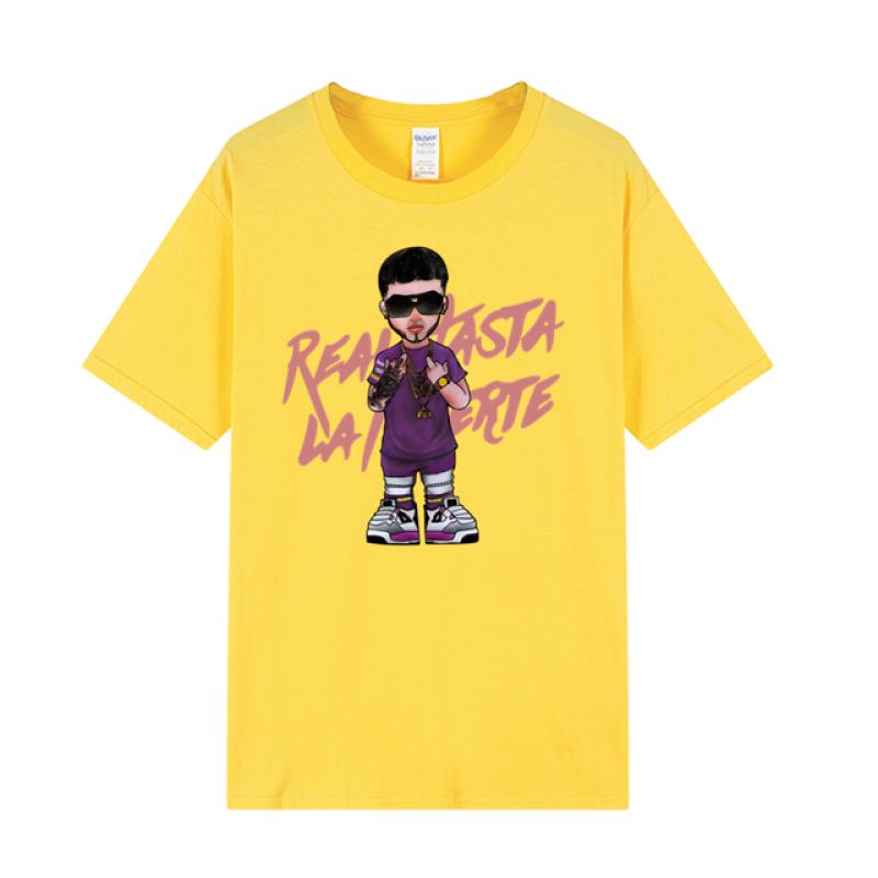 2023 летняя хлопковая футболка унисекс с принтом Anuel AA для пары Real Hasta La Muerte Street в стиле хип-хоп, большая удобная футболка