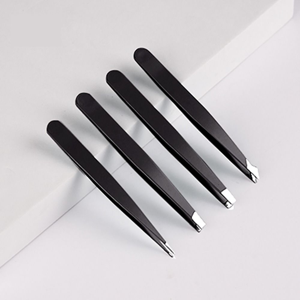 4 Piece Eyebrow Hair Pluckers Stick False Eyelashes Eyebrow Trimming Clip Beauty Tools Tweezers Set
