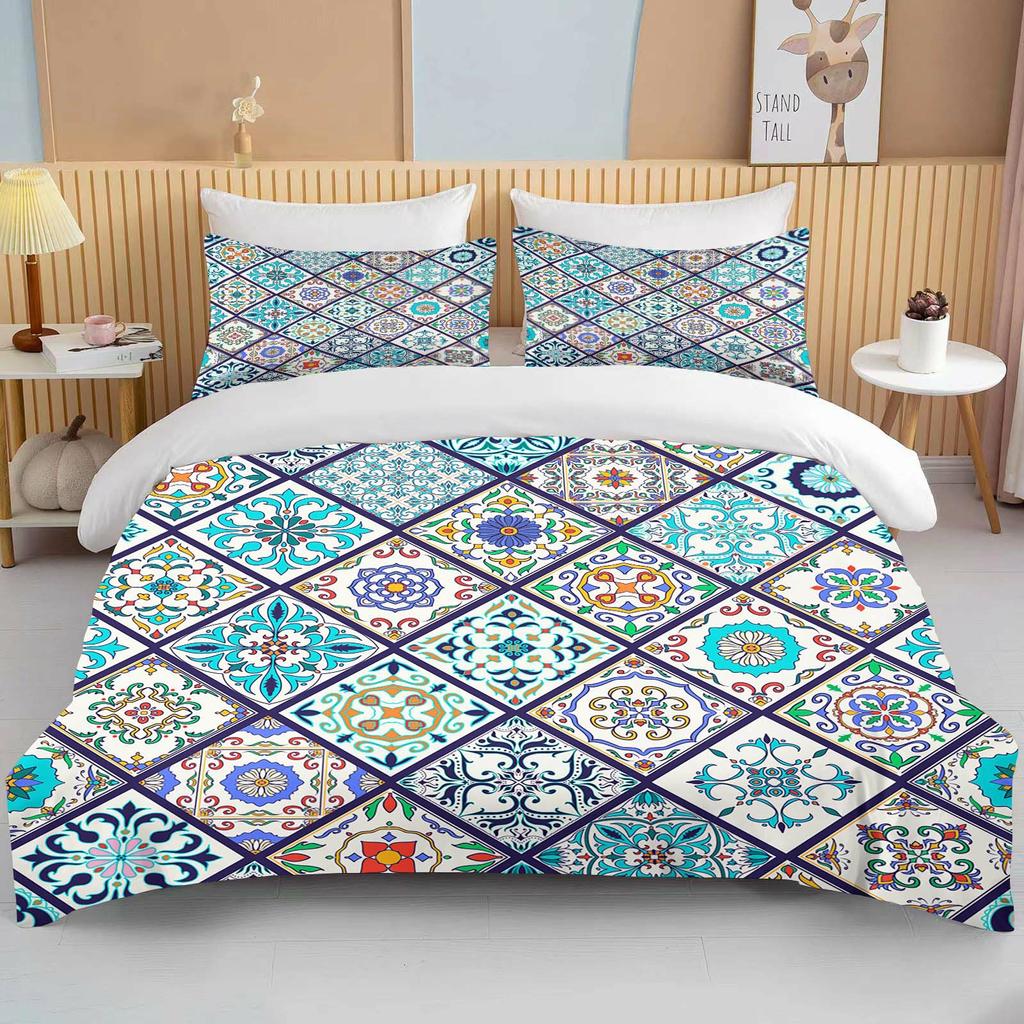 10 Размеров Комплект Постельного Белья с Принтом Мандалы Мультяшный Аниме Пододеяльник Покрывало для Одеяла Мальчики Девочки Дети Взрослые Полуторный Кинг Подарки