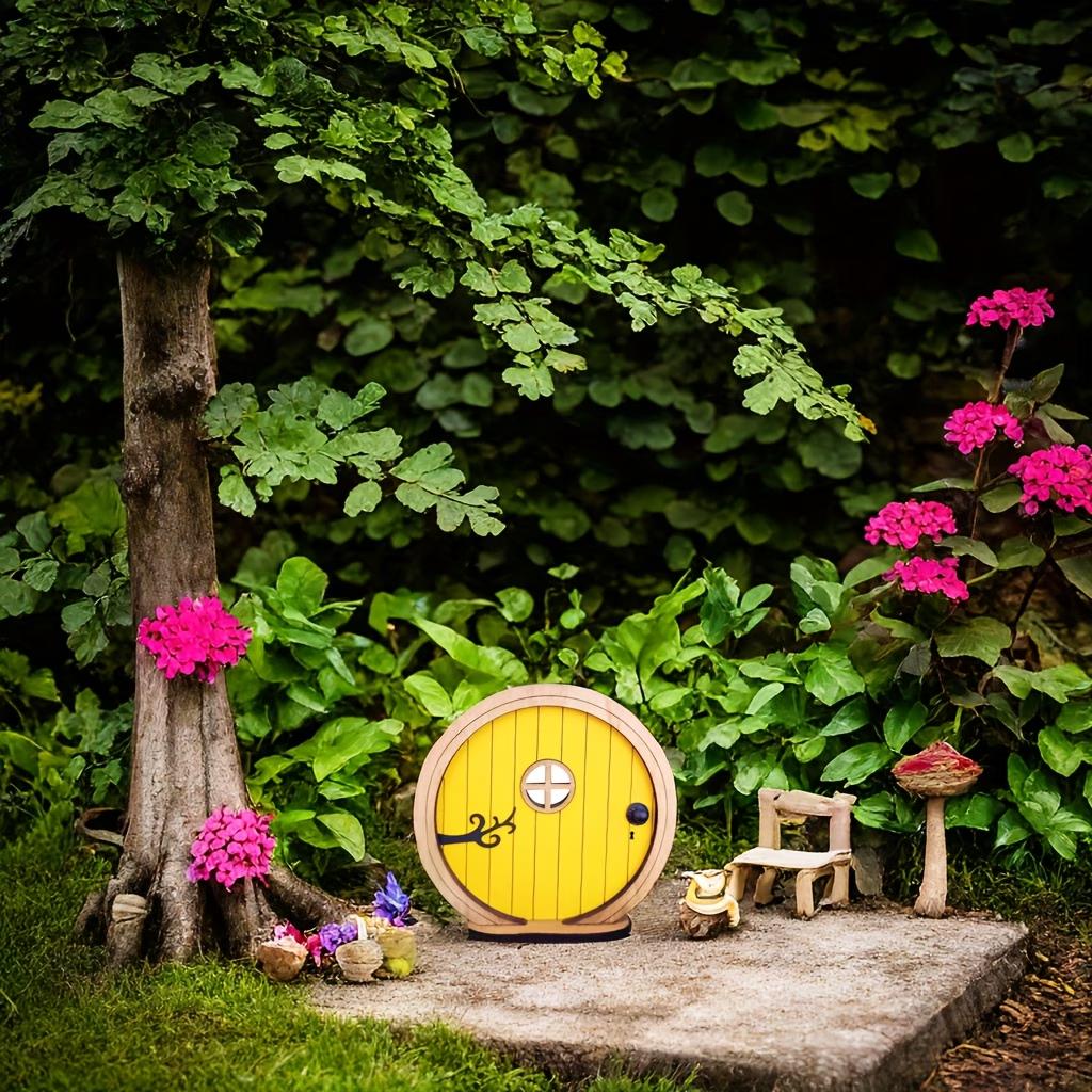 Миниатюрные дверные фигурки Феи Гнома Эльфов для дома для двора, художественного сада, дерева, скульптуры, статуи, декор, уличный декор, сказочная садовая дверь