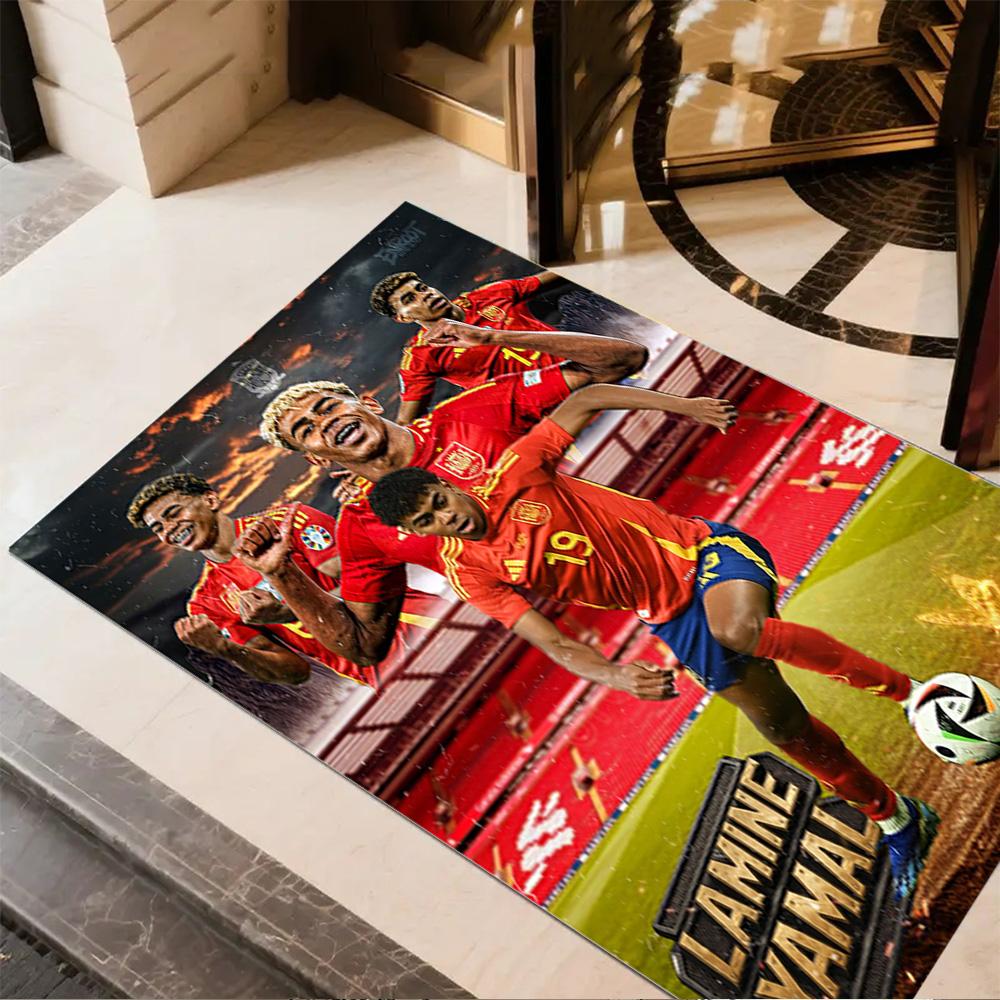 Lamine Yamal's Ronaldo's Breakthrough Area Rug Design for Decorate room Hallway Dining Room Entryway Anti-slip Rug Anime Office Decor Gift for Festiva