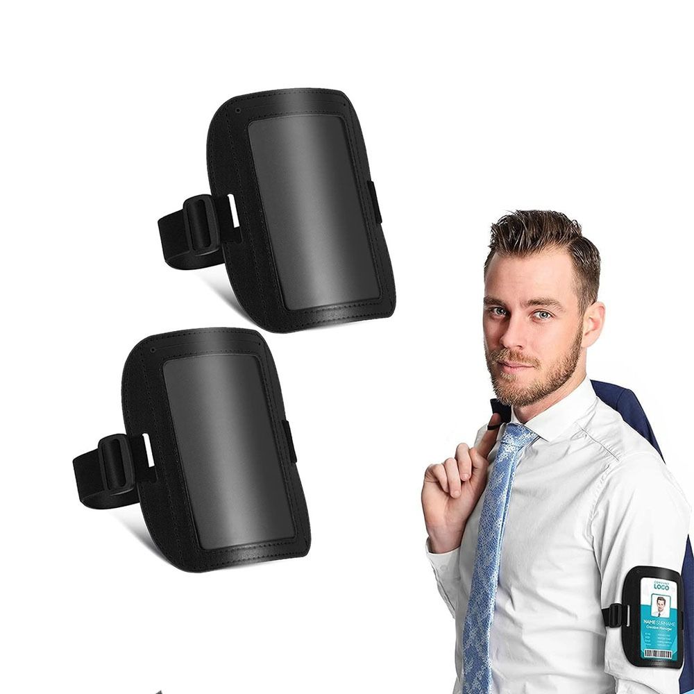 Adjustable ID Card Holder Elastic Armband ID  Card Case Universal Arm Badge Holder  Men/Women