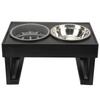 Elevated Dog Bowls with Stainless Steel Dish Height Adjustable Prevent Slip Raised Dog Slow Feeder