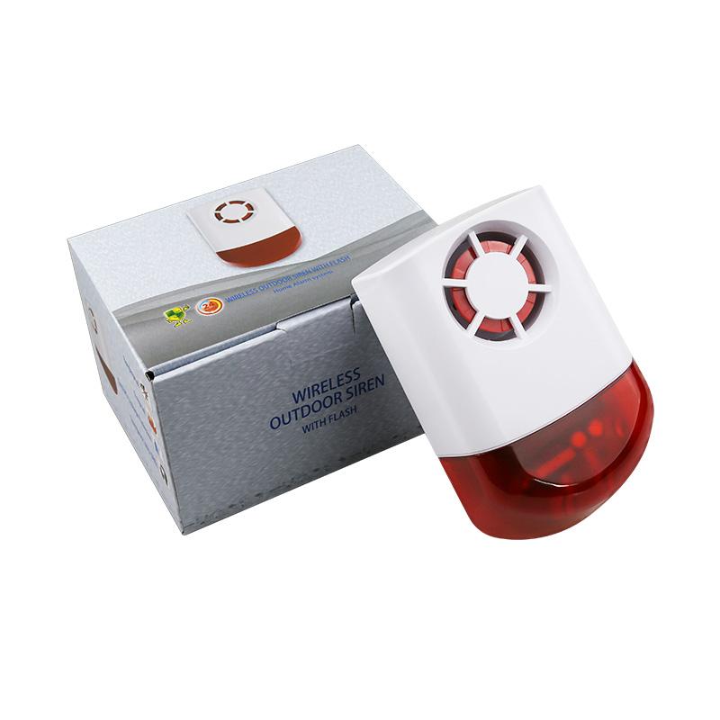 CPVAN Outdoor Wireless Siren 433Mhz Loudspeaker 120dB higt decibel Waterproof Strobe Siren EU plug For Home Burglar Alarm system