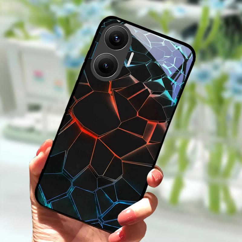 Для Xiaomi Poco F7 5G Чехол Закаленное Стекло Защита Камеры Чехол для Телефона Для Pocophone Poco F 7 PocoF7 Задняя Крышка Coque Fundas