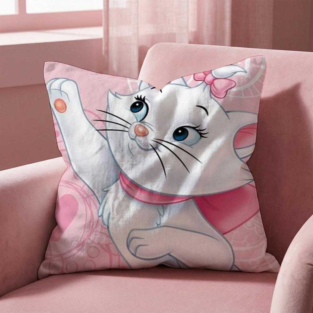 Cute MMarie Cat Cushion Cover MultiScene Pillow Cover for Home Car Reversible Soft Durable for Daily Use