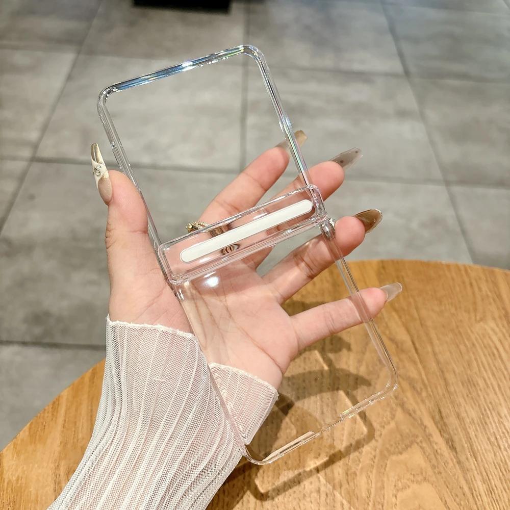 Для Magsafe Цепочка на запястье Прозрачный чехол для Samsung Galaxy Z Flip 7 6 5 4 3 ZFlip Браслет Жесткий ПК Ударопрочный Инский Корейский Чехол