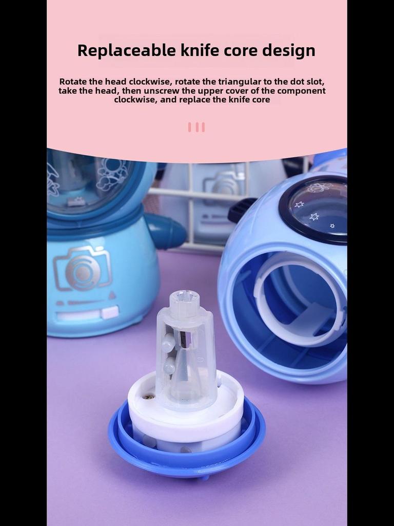 Xiaolingjing Astronaut Dr. Pig: Dual-Power, Fully Automatic Electric Pencil Sharpener