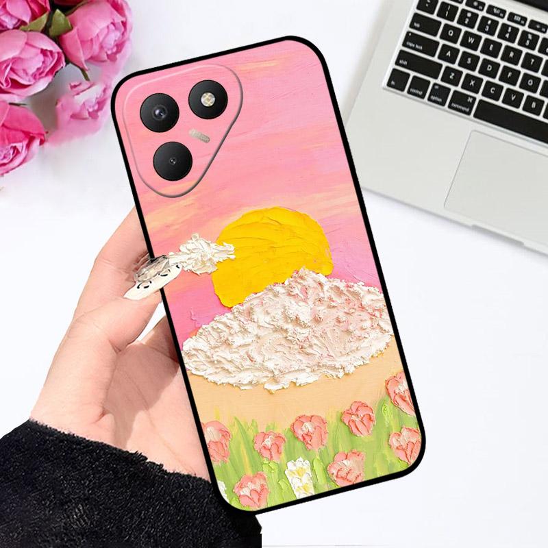 Для Tecno Pova 7 4G LJ6 Чехол Модный Мультяшный Астронавт Силиконовый Чехол для Телефона Для Tecno Pova7 Чехлы Защита Камеры Fundas Coque