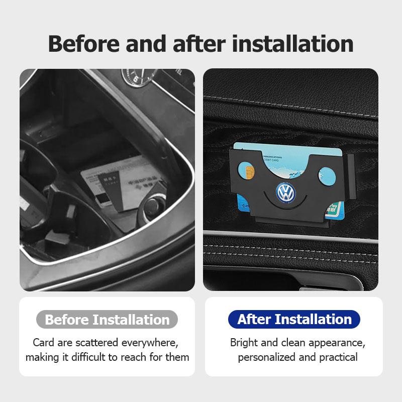 For Volkswagen VW Car Multifunctional Card Holder Adhesive Card Holder Ticket Holder ID Paper Storage Polo Jetta Sagitar MagotanKD3
