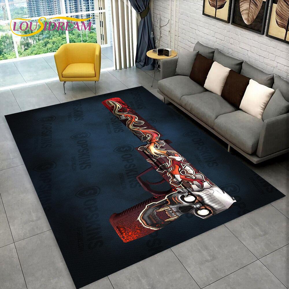 CS, USP, AK, M4, AWP, коврик для винтовки, пистолета, пистолета, ковер для дома, гостиной, спальни, дивана, коврик для двери, декор, нескользящий напольный коврик