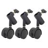 3pcs Light Stand Wheels with Brake 16MM 360 degrees  Rotating Quiet Easy to Install Tripod Swivel Casters for Live