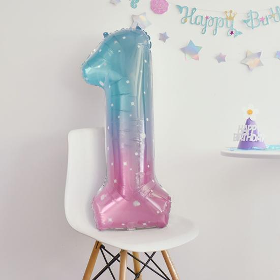 40-дюймовое украшение из воздушных шаров Яркий цвет Противовзрывной эффект градиента Очень большой несколько стилей Рождественский день рождения Алюминиевая пленка Орнамент из воздушных шаров