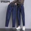 Pants Jeans Women's Stretch High Pear Shaped Figure Women's Loose Harem Pants Carrot Pants