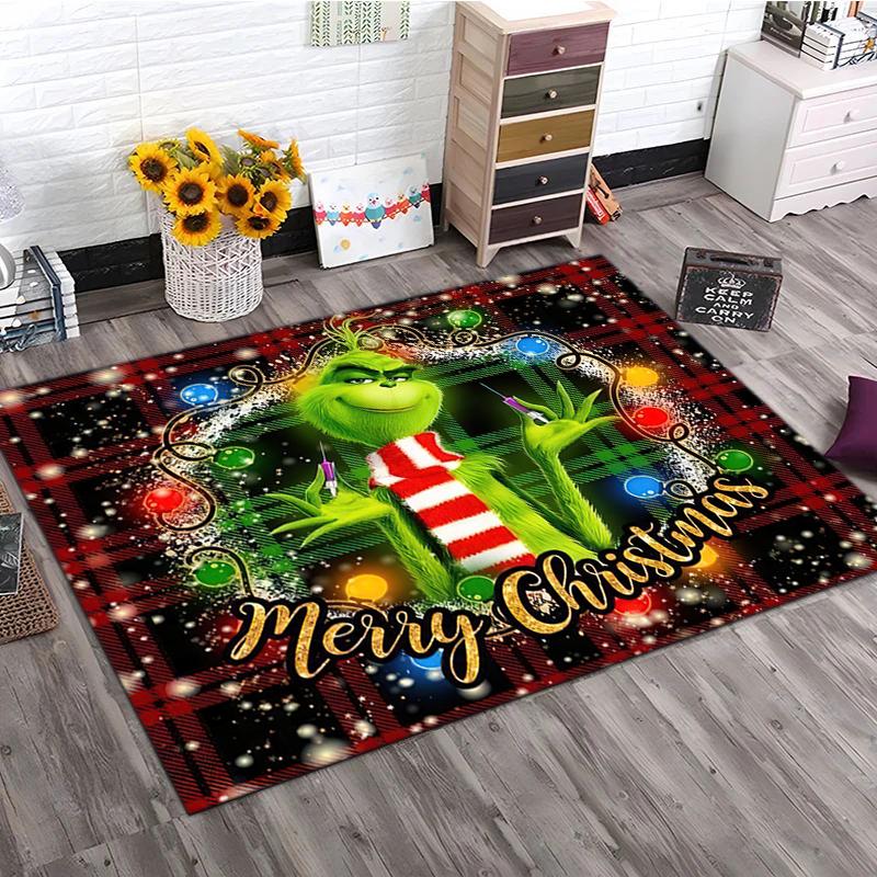 1PC The Grinch Rug - home decoration Carpet For Living Room Bedroom Flooring Computer Chair Area Rug