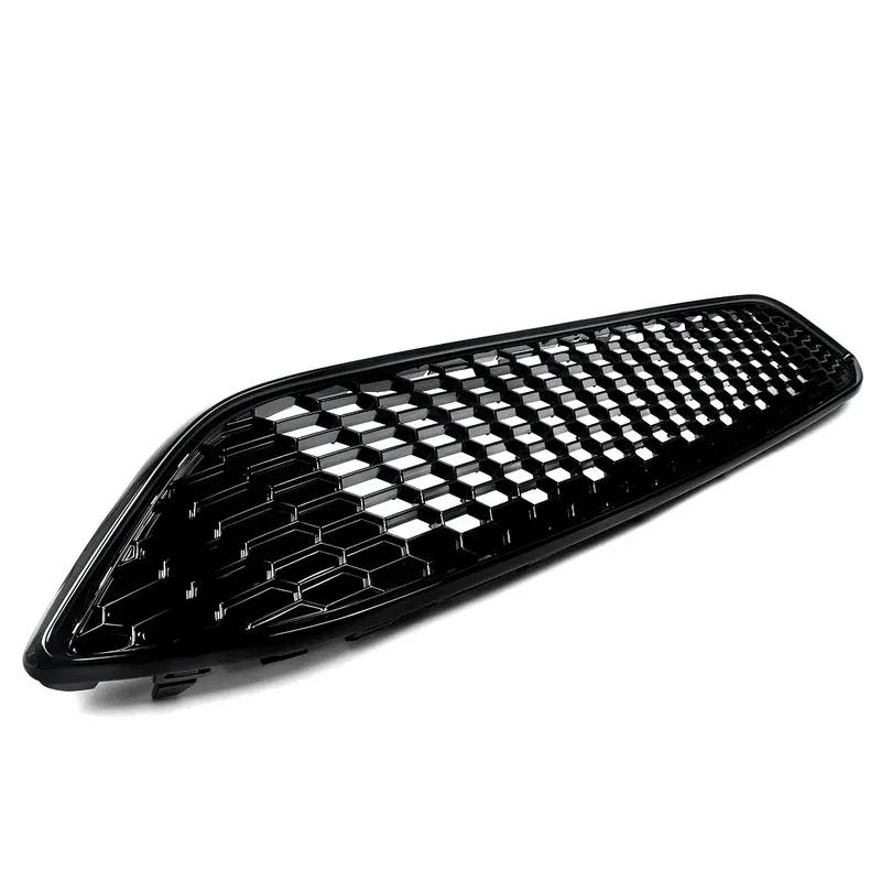 Front Upper Bumper Grille For 2015-18 Ford Focus S SE RS Gloss Black Honeycomb
