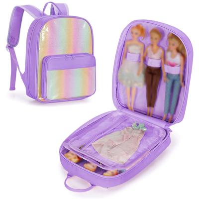 Сумка для хранения кукол LoDrid Barbie, Идеально подходит для 12-дюймовых кукол Барби, Сумка для хранения кукол, Рюкзак для кукол, Легко носить (фиолетовый)
