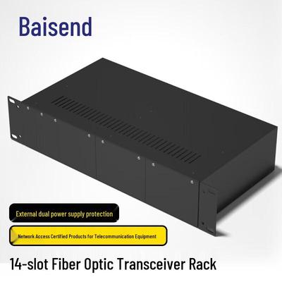 BOSENDE 14-слотное шасси для оптоволоконных приемопередатчиков 2U телекоммуникационного класса