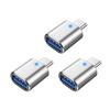 NNBILI 1-5pcs USB 3.0 To Type C Adapter LED OTG To USB C Male To USB A Female Connector For HUAWEI Samsung Xiaomi POCO Adapters 3