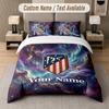 Atletico Madrid Design Bedding Set Custom Text 1 Duvet Cover & 2 Pillow Cases