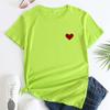 Summer Love Printed Cotton Loose Casual Round Neck Large Short Sleeves T-Shirts Women's