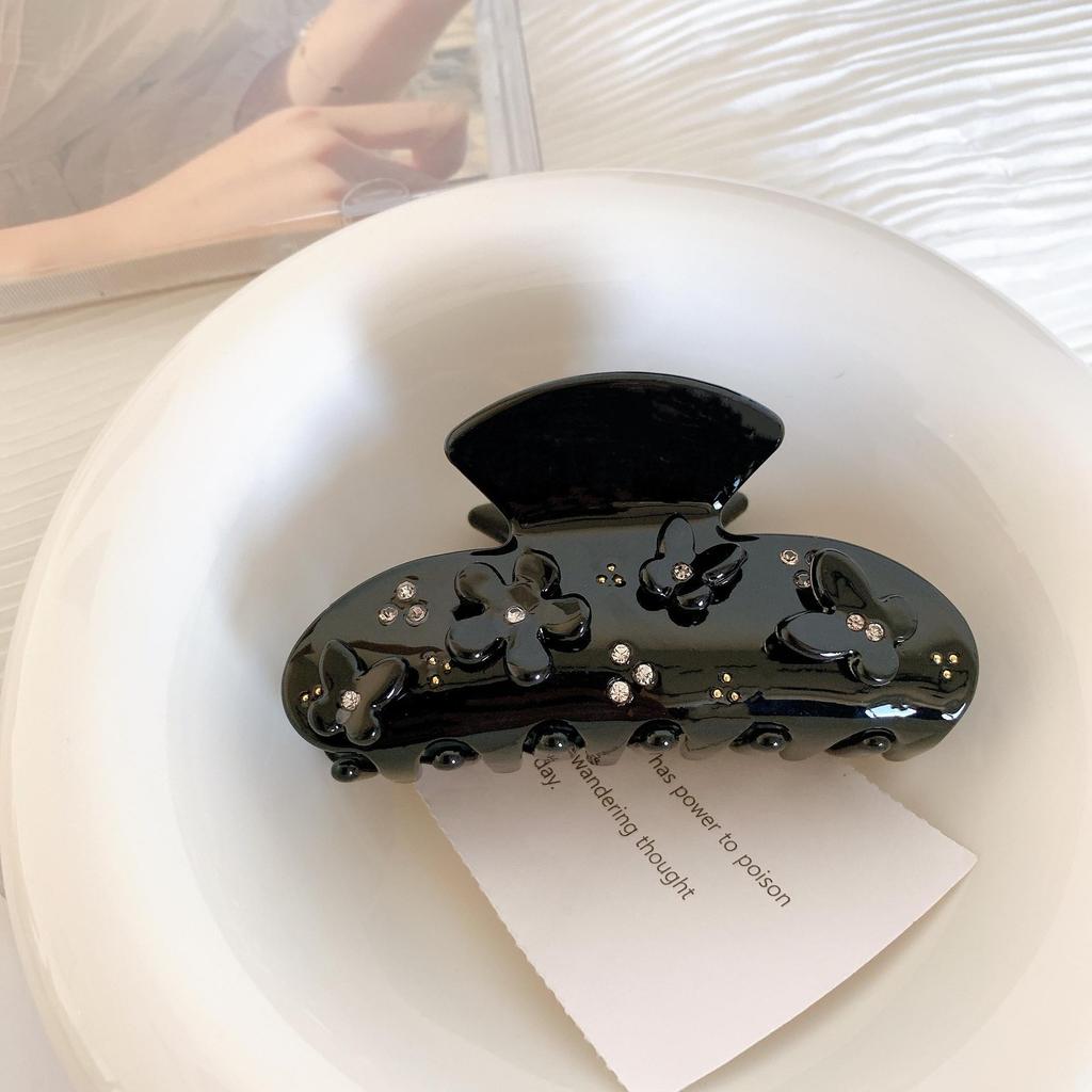 Корейская шпилька из ацетата «Темперамент»: Заколка-бабочка со стразами - креативная заколка-акула для милой девушки