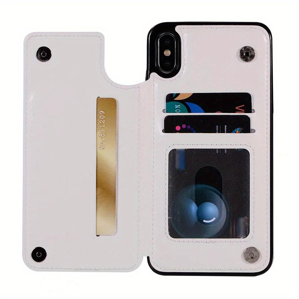 Кожаный чехол-кошелек для IPhone 14/13/12/11/Pro Max/Mini/XR/X/XS Max/8/7/6S/6 Plus/SE2/SE3/2022/2020 - держатель для карт и откидная задняя крышка