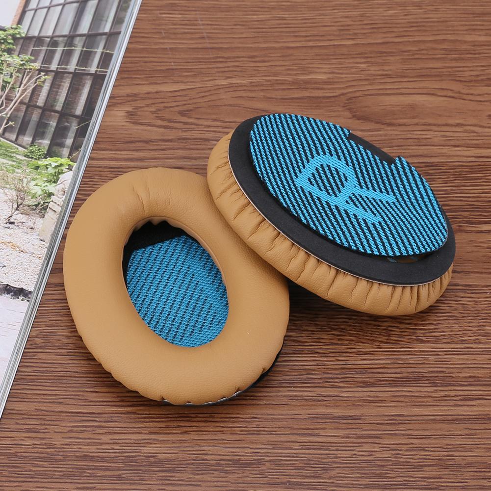 Мягкие пенопластовые амбушюры для наушников Bose QuietComfort QC35 (Хаки+Синий)