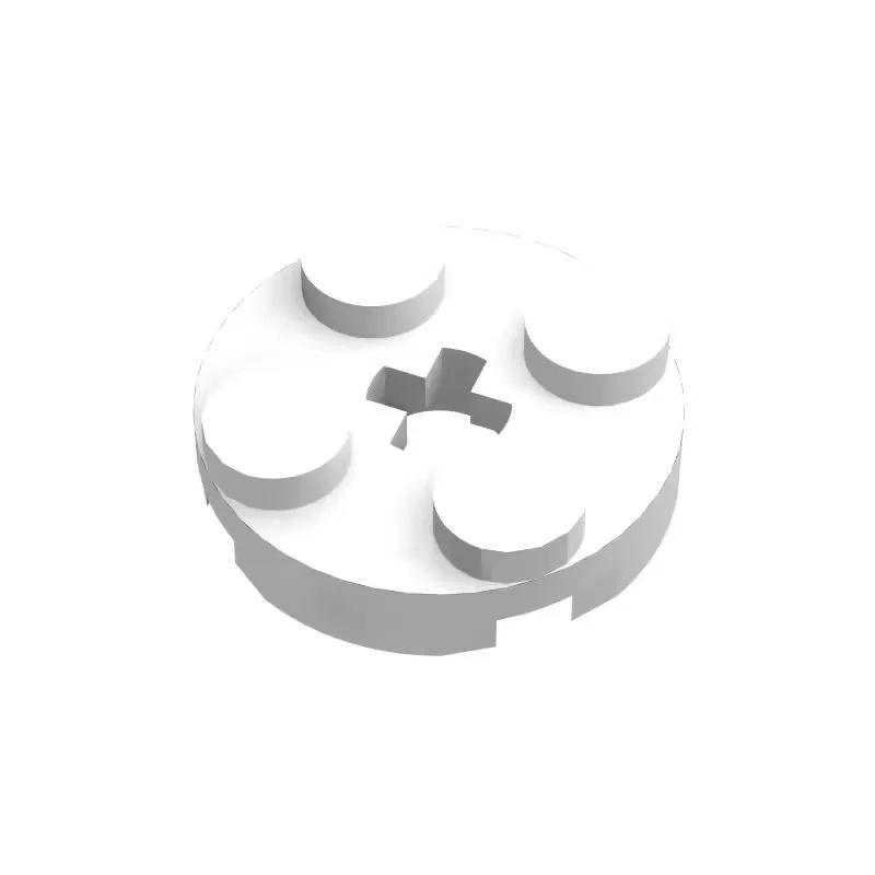 Non-Toxic 50Pcs Moc Assembles Particles 4032 Plate Round 2 X 2 With Axle Hole Building Blocks Parts Kids Parts Toys Diy Educational