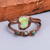 Изысканный Эфиопский Опал Камень Медь Вечность Гальванопластическое Кольцо Дружбы на День Дружбы V-67