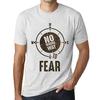 Мужская винтажная футболка Футболка с рисунком No Wrong Way Fear Vintage White