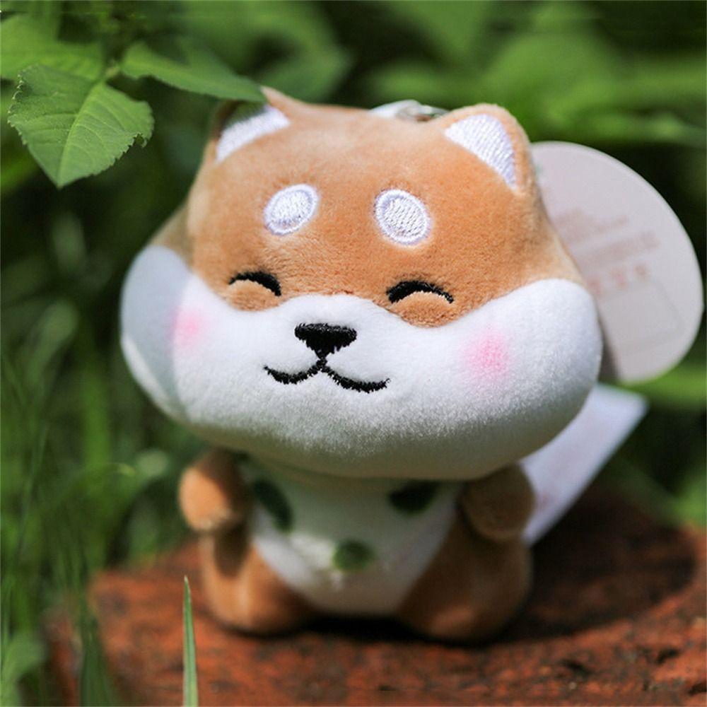 Plush Doll Scarf Shiba Keyring Cute Scarf Puppy Dog Pendant Fashion Plush Dog Keychain Couple Gift