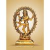 Shivratri Decoration Metal Plated Lord Shiva Dancing Natraj Statue Murti | Handcrafted Showpiece for Home Decor & Pooja Room |
