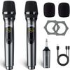 Перезаряжаемый беспроводной динамический микрофон LEKATO, ручной микрофон УВЧ с мини-приемником, идеально подходит для встреч, караоке и домашних вечеринок [Набор из
