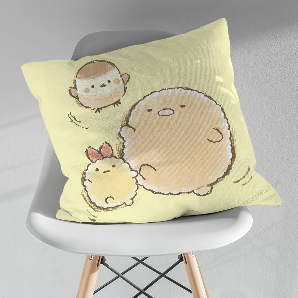 Cute Art SSumikko GGurashi Pillow Case For 30x30cm45x45cm55x55cm For Home Bedroom Decoration And Protector
