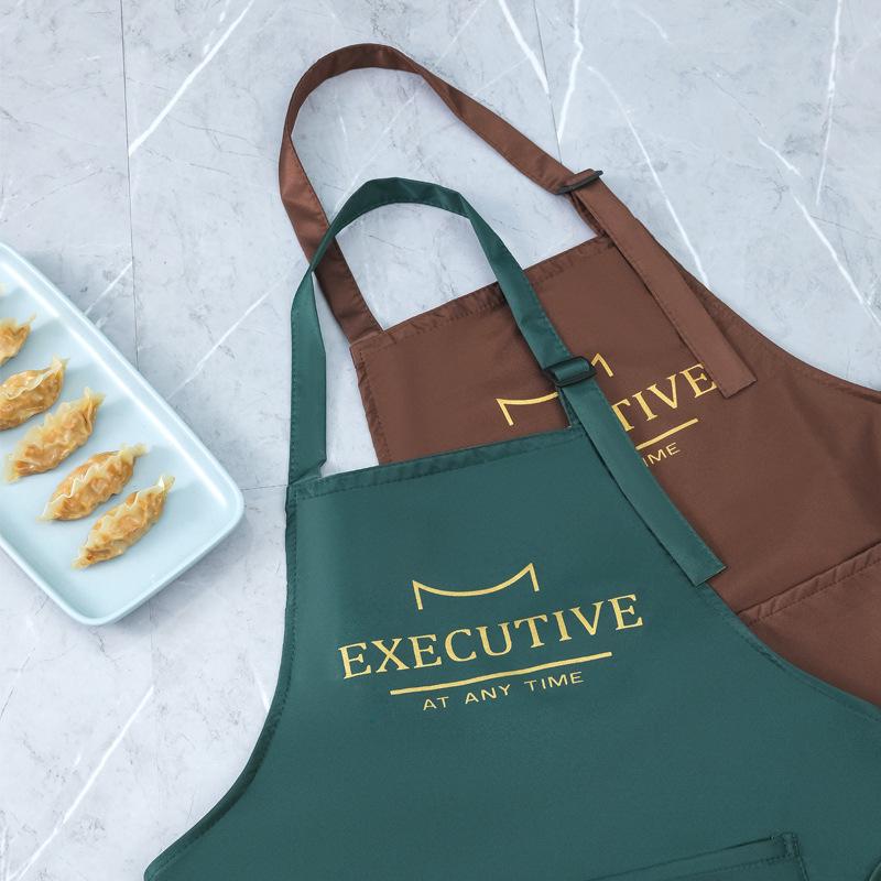 Кухонный фартук для приготовления пищи для мужчин и женщин, водонепроницаемый, для взрослых, модный кофейный комбинезон, фартук, кухонные принадлежности