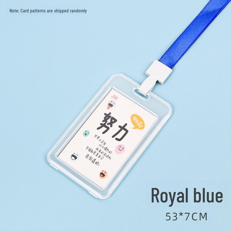 Student Cartoon Clear Badge Holder with Lanyard for ID or Bus Card