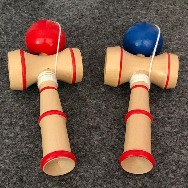1PC Jade Sword Kendama Balls Traditional Balance Skill Training Game Wooden Catch Cup Hand Eye Coordination Party Game Props ZYF