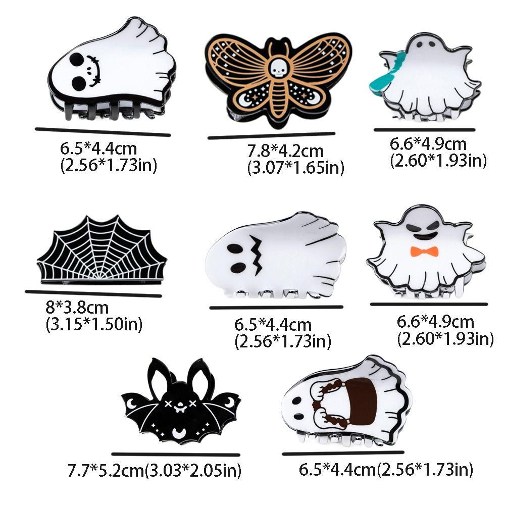 Halloween Butterfly Hair Clip Skeleton Halloween Shark Clip Funny Ghost Hair Claw  Female/Girls