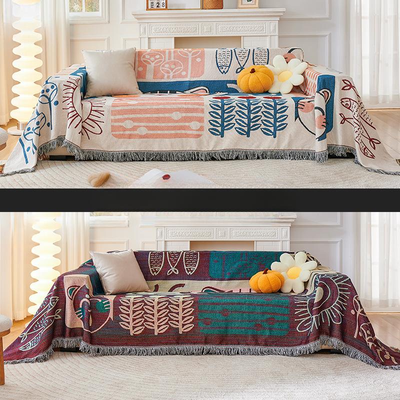 Полотенце для дивана, зимний универсальный чехол, тканевый, полностью покрытый, чехол для диванной подушки, одеяло, одноместное, три, четыре сезона, универсальное