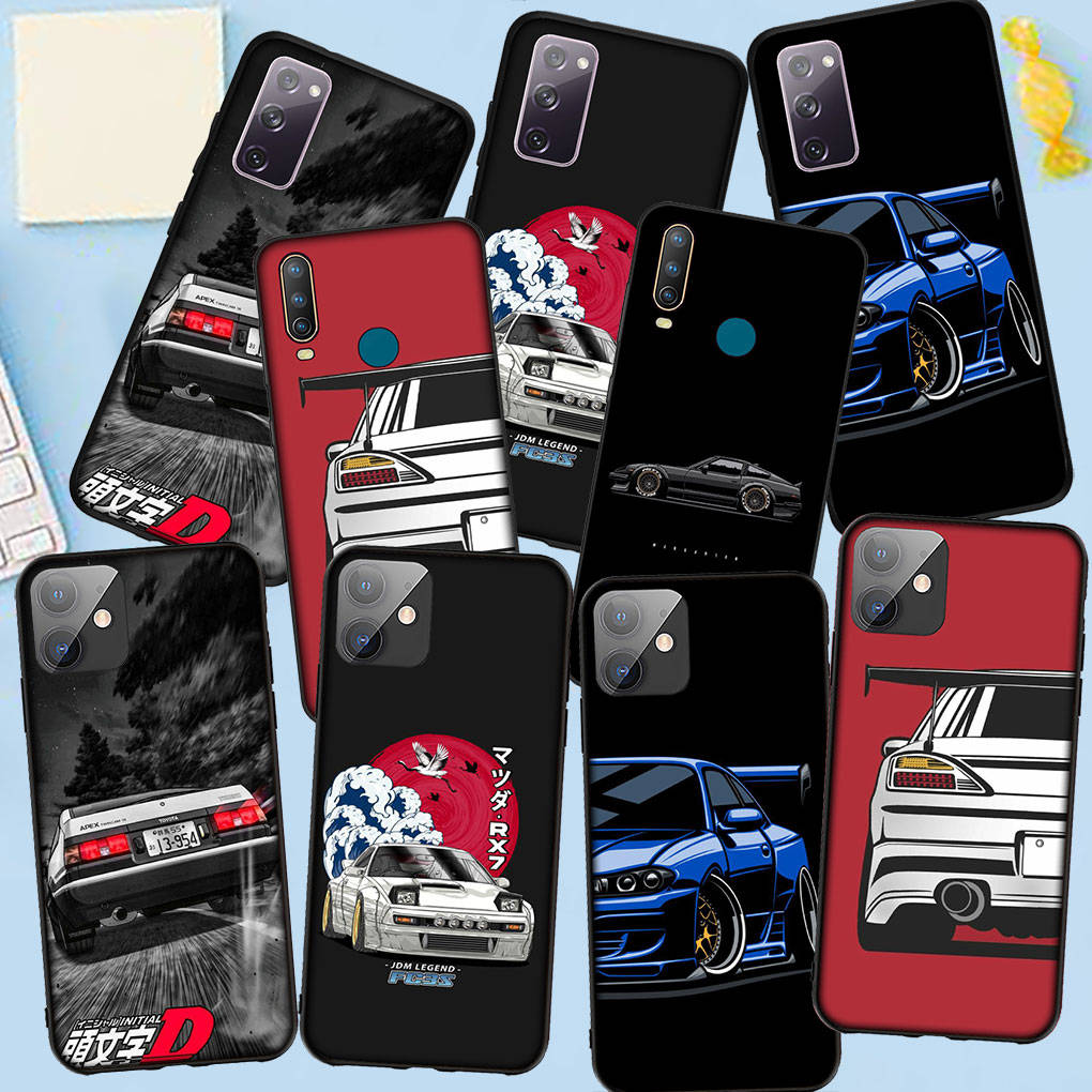 Чехол для телефона Samsung Galaxy S24 S23 iPhone 15 14 Xiaomi Redmi Note 13 12 11 8 10 9 Pro Max X XR OPPO A15 Huawei Initial D Super Car AE86 Supercar