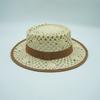 Japanese Korean Version Hollow Woven Beige Flat Top Top Top Hat Women'S Summer Sunshade Vacation Beach Straw Hat Small Fresh And Retro